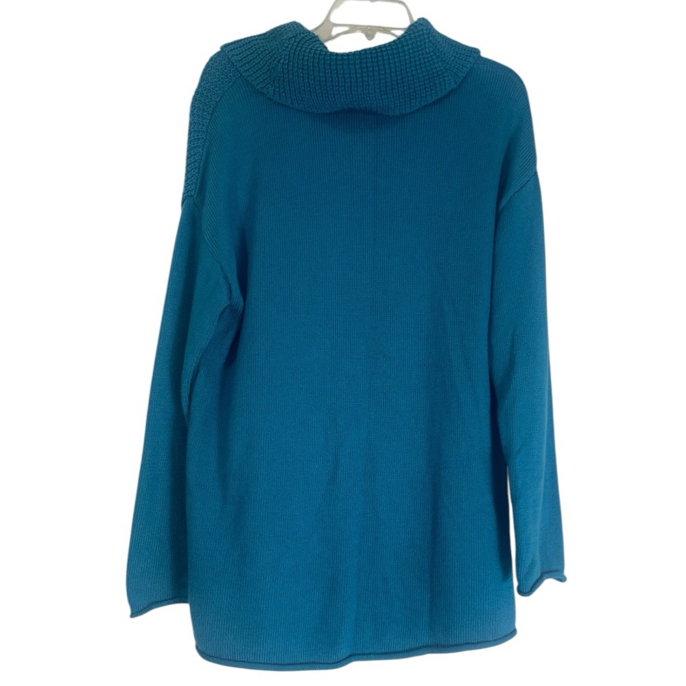 Pure Knits by Neon Buddha, cowl neck, cotton tunic sweater. Size large GUC - Picture 7 of 11
